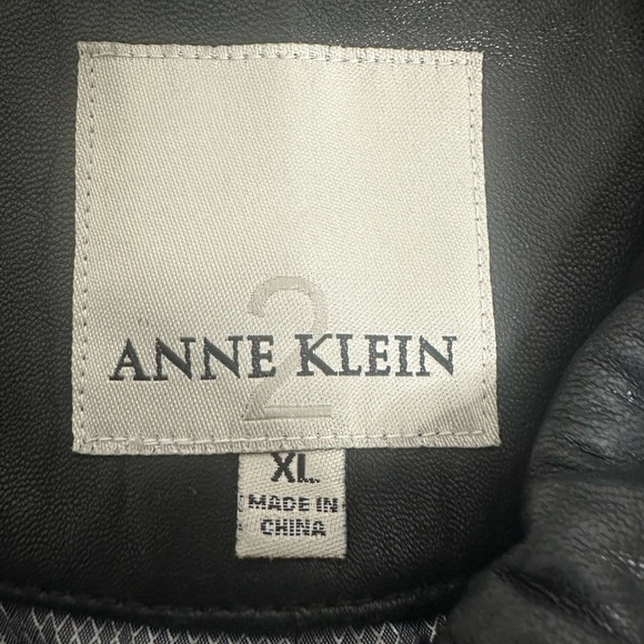 Anne Klein Classic Black 100% Leather Women's Jacket size XL - Picture 9 of 9